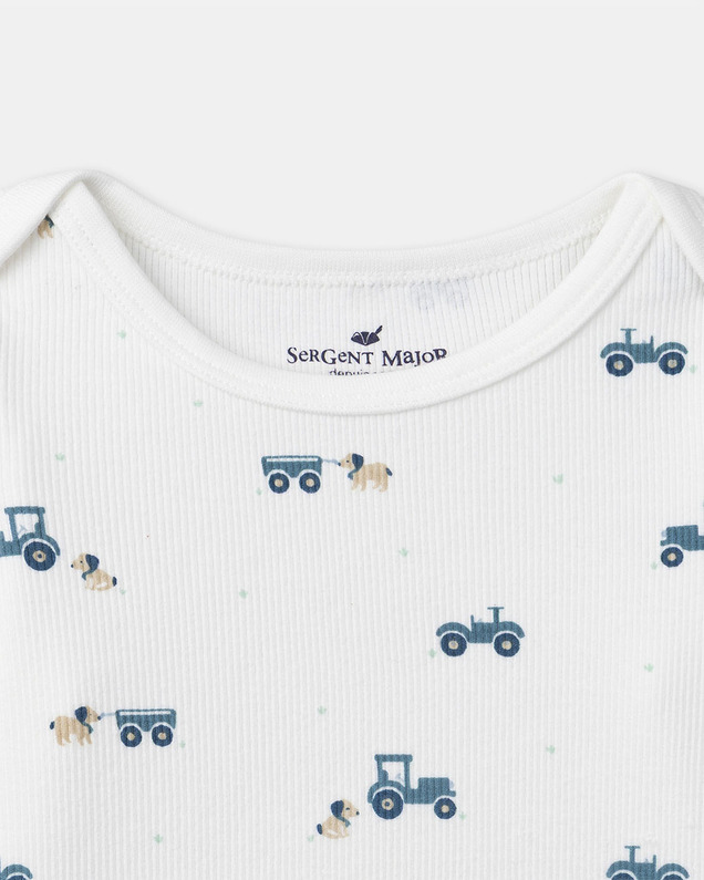 Pyjama évolutif imprimé tracteurs Coloris écru Sergent Major