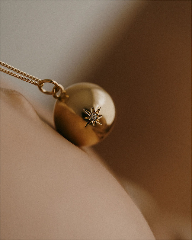 Bola de grossesse Bonne étoile Coloris Or Jaune sur chaine  Ilado