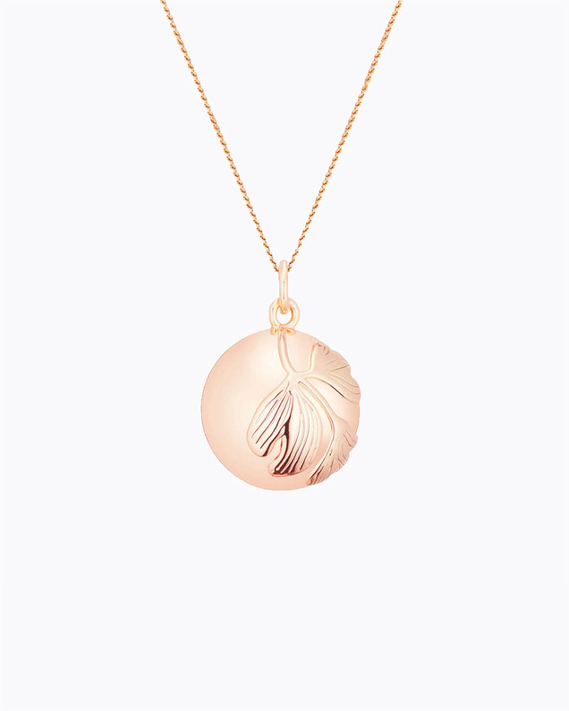 Bola de grossesse Ginkgo Coloris Or rose sur chaine  Ilado