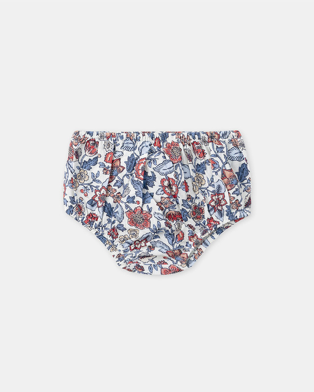 Robe smockée imprimé fleuri Coloris bleu Sergent Major