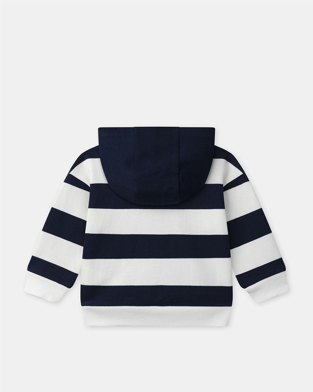 Sweat à capuche à rayures Coloris bleu marine Sergent Major
