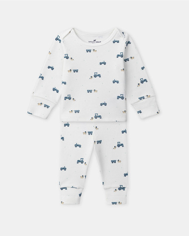 Pyjama &eacute;volutif imprim&eacute; tracteurs Coloris &eacute;cru  Sergent Major