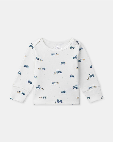 Pyjama &eacute;volutif imprim&eacute; tracteurs Coloris &eacute;cru  Sergent Major