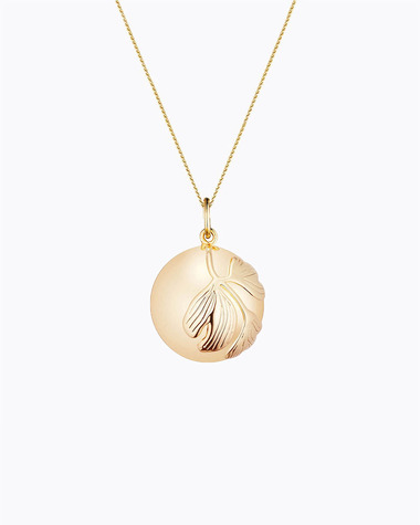 Bola de grossesse Ginkgo Coloris Or jaune sur chaine  Ilado