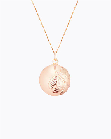 Bola de grossesse Ginkgo Coloris Or rose sur chaine  Ilado
