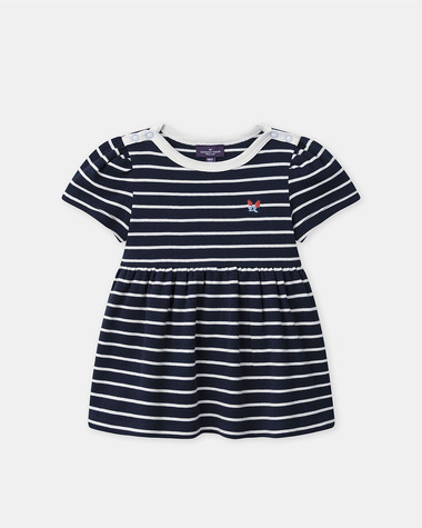 Robe manches courtes &agrave; rayures Coloris bleu marine  Sergent Major