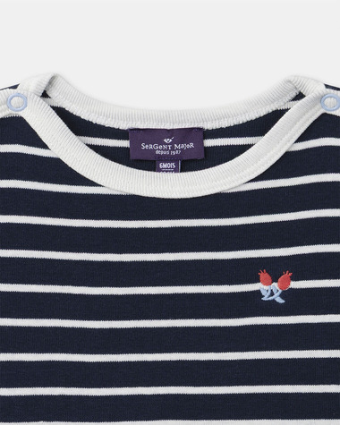 Robe manches courtes &agrave; rayures Coloris bleu marine  Sergent Major