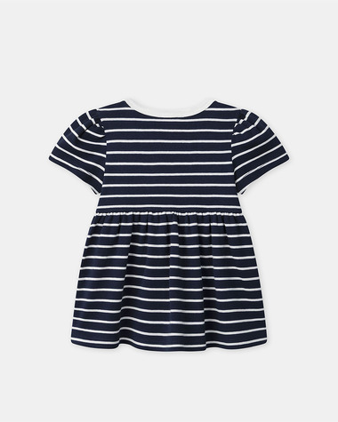Robe manches courtes &agrave; rayures Coloris bleu marine  Sergent Major