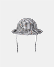 Chapeau vichy broderies fleuries Coloris gris  Sergent Major