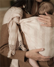 Châle Rebozo Couleur Rose poudré Ilado