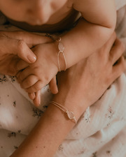 Duo de Bracelets Coeur à Coeur Quartz Rose Mère-fille Ilado