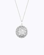 Bola de grossesse Fleur de vie Coloris Argent sur chaine Ilado