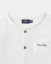 Chemise à manches retroussables Mini baby Coloris écru Sergent Major