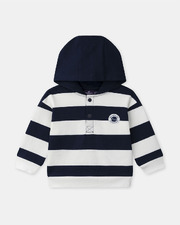 Sweat à capuche à rayures Coloris bleu marine Sergent Major