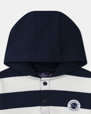 Sweat à capuche à rayures Coloris bleu marine Sergent Major