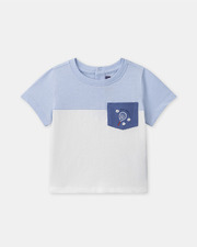 T-shirt bicolore avec poche Coloris bleu Sergent Major