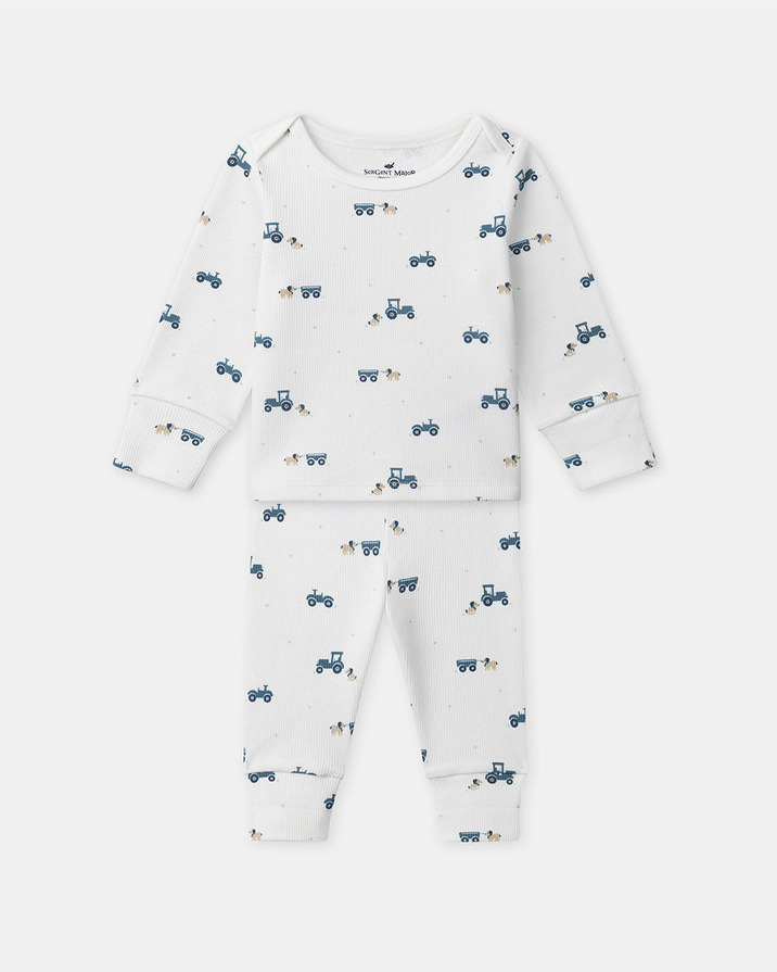 Pyjama évolutif imprimé tracteurs Coloris écru Sergent Major