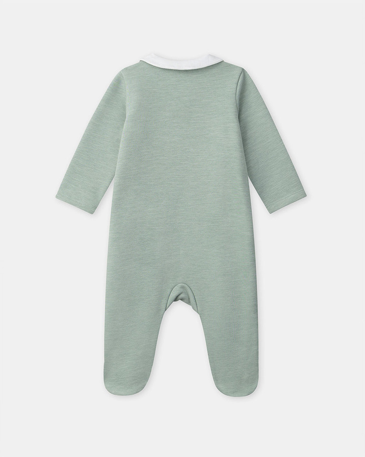 Grenouillère à col patch chien Coloris vert Sergent Major