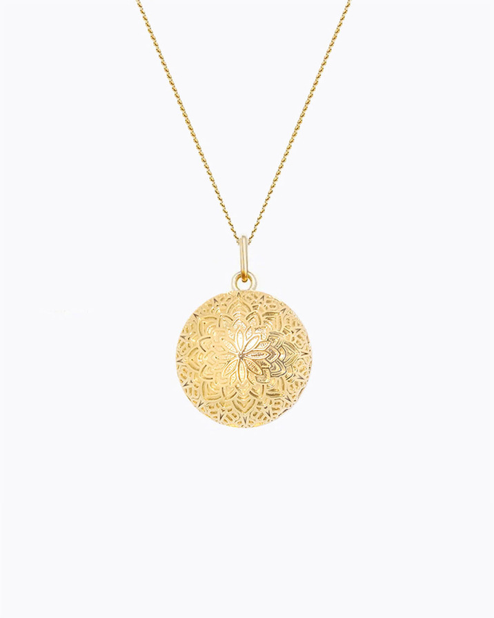 Bola de grossesse Dentelle Coloris Or Jaune sur chaine Ilado