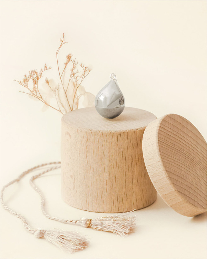 Bola de grossesse Goutte Coloris Argent sur cordon Ilado