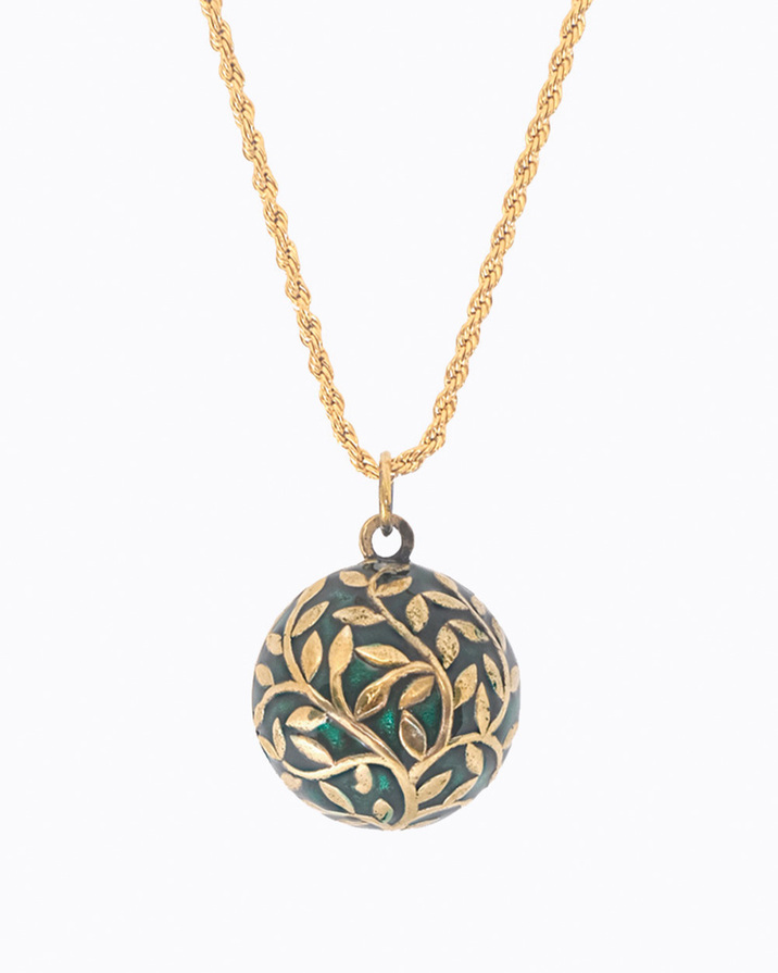 Bola de grossesse Vegetal Coloris Or jaune sur chaine Ilado