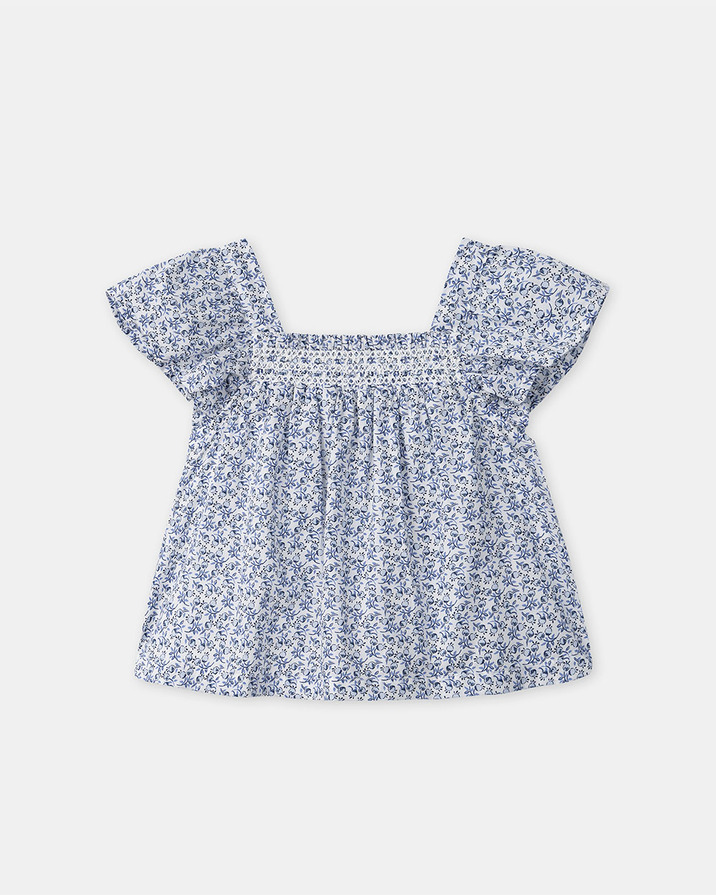 Blouse manches courtes imprimée baies Coloris bleu Sergent Major