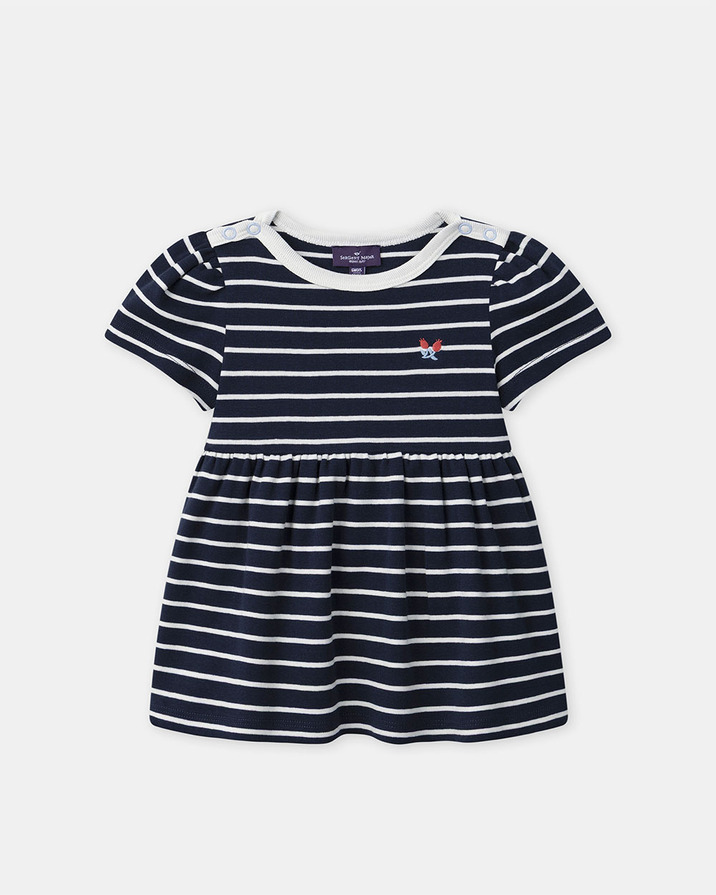 Robe manches courtes à rayures Coloris bleu marine Sergent Major