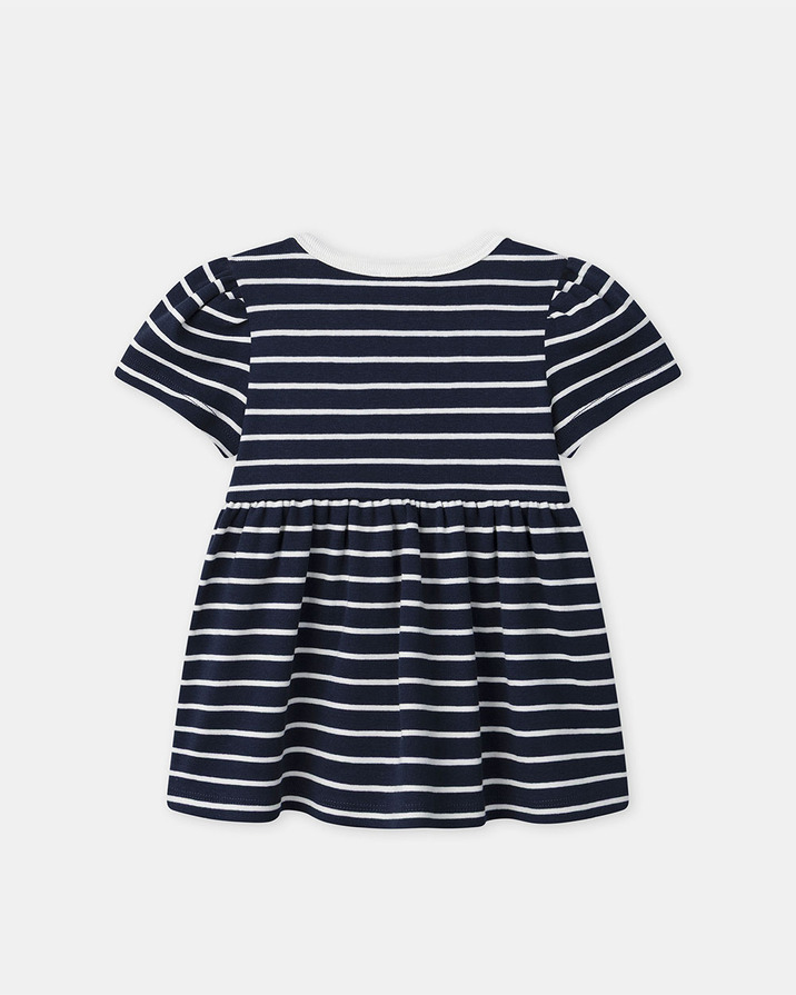 Robe manches courtes à rayures Coloris bleu marine Sergent Major