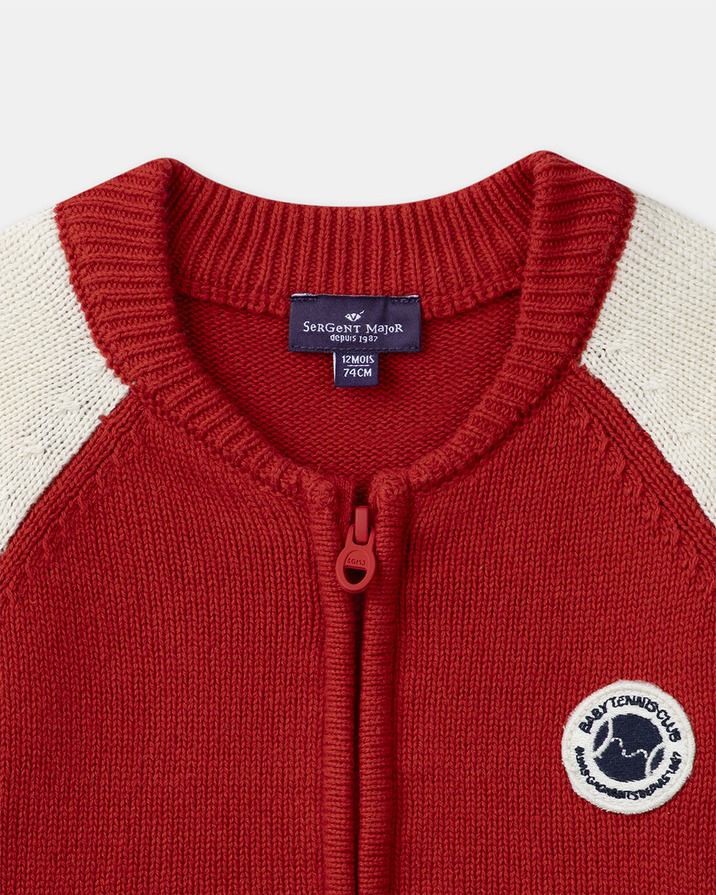 Gilet zippé bicolore Coloris rouge Sergent Major