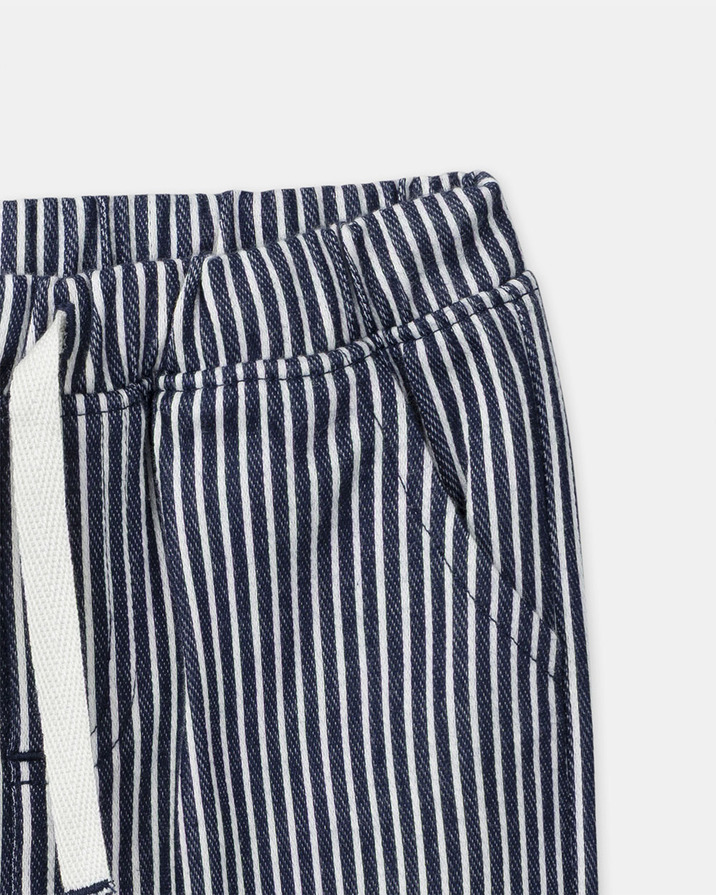 Pantalon à rayures avec cordon Coloris bleu marine Sergent Major