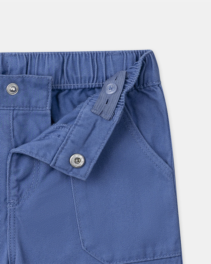 Pantalon en twill retroussable Coloris bleu Sergent Major