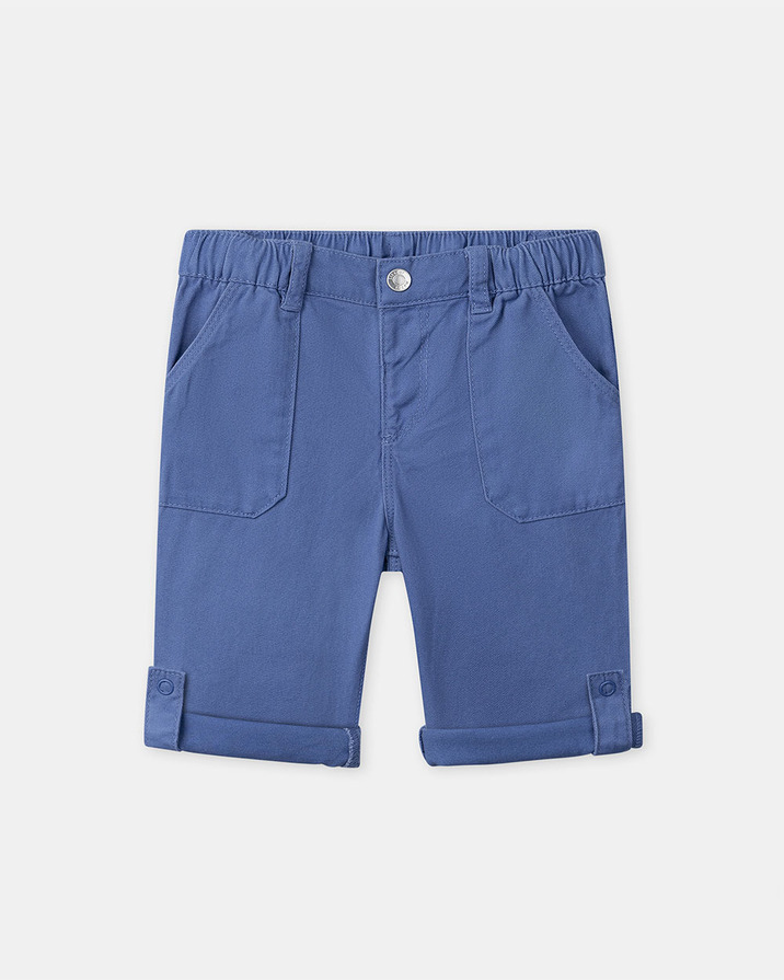 Pantalon en twill retroussable Coloris bleu Sergent Major