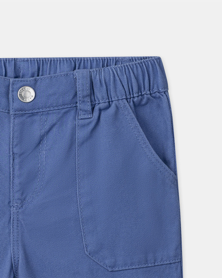 Pantalon en twill retroussable Coloris bleu Sergent Major