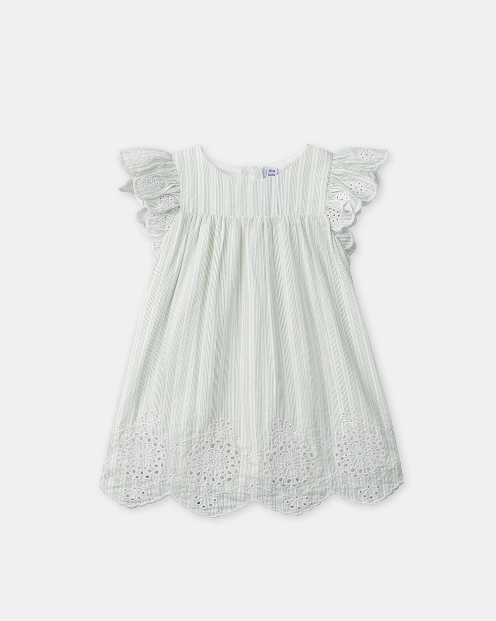 Robe brodée à rayures Coloris vert Sergent Major