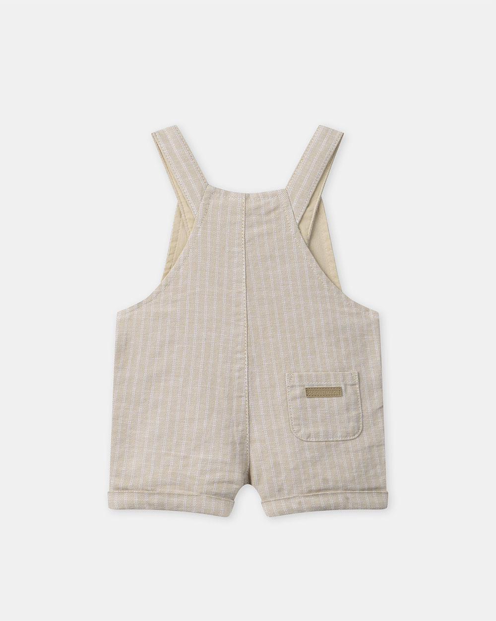 Ensemble salopette &agrave; rayures et body Coloris beige  Sergent Major