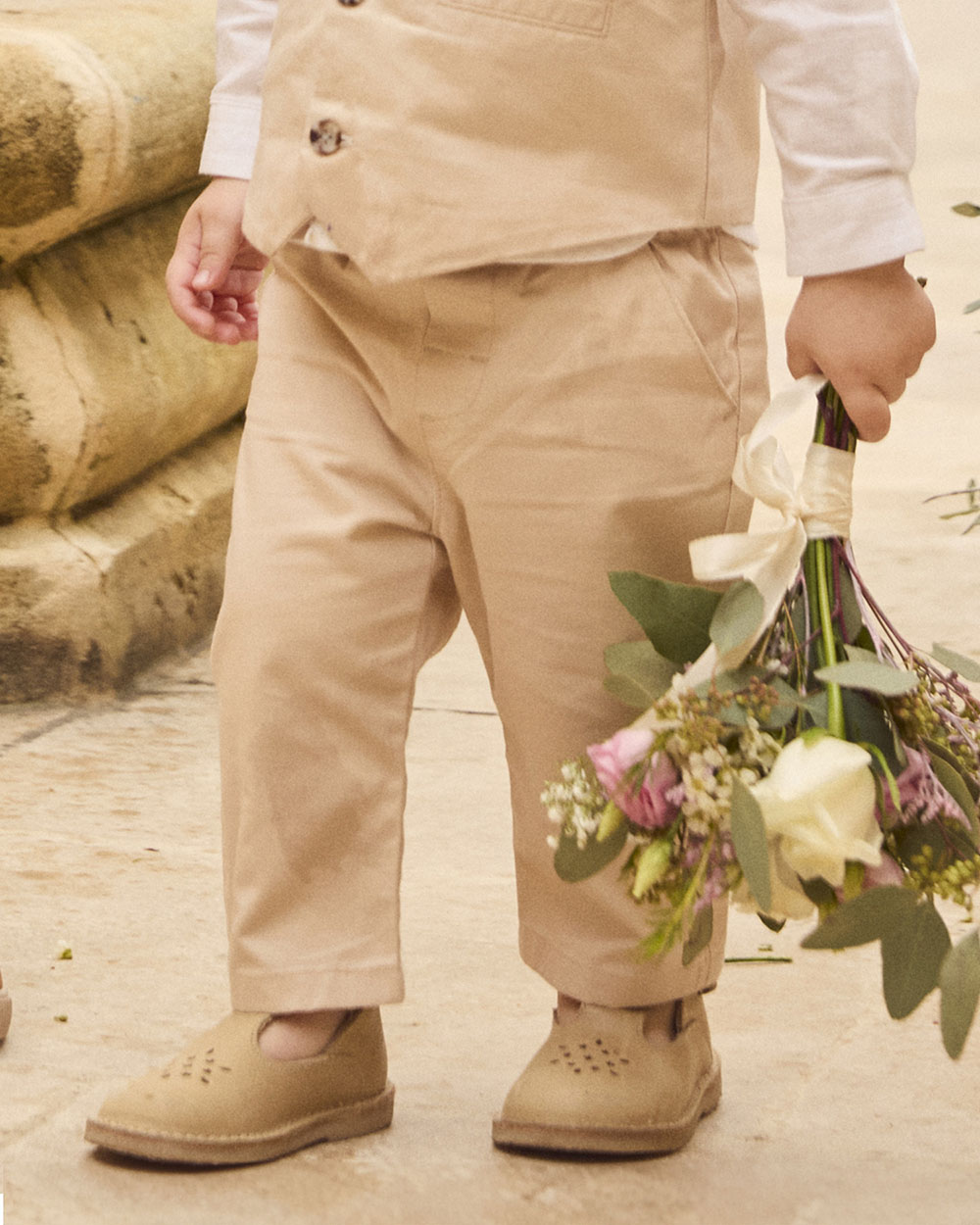Pantalon droit en twill Coloris beige Sergent Major