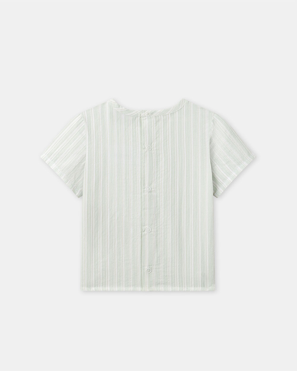 Chemise à rayures brodée amour Coloris vert Sergent Major