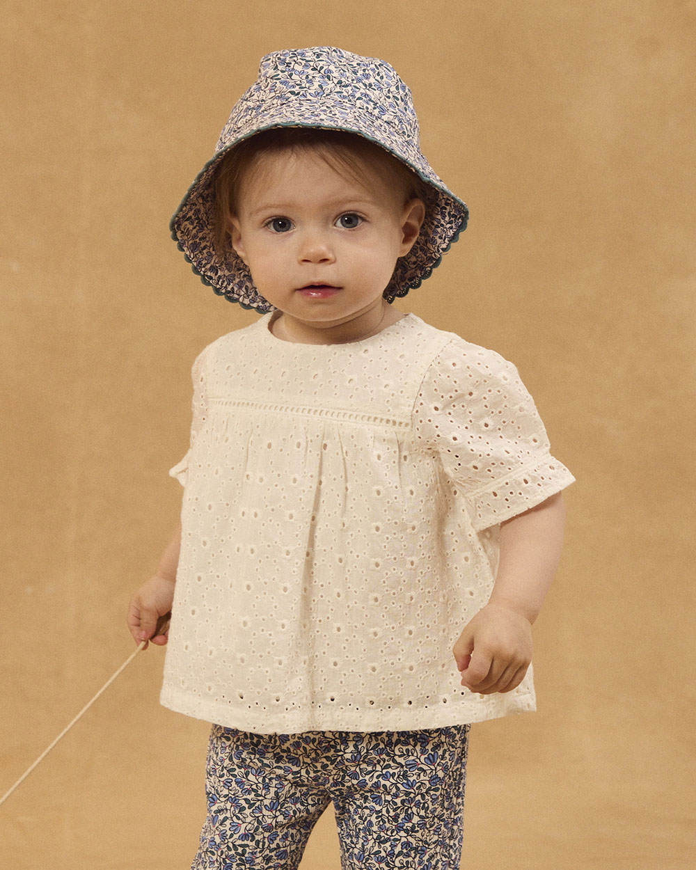 Blouse manches courtes brodée Coloris écru Sergent Major