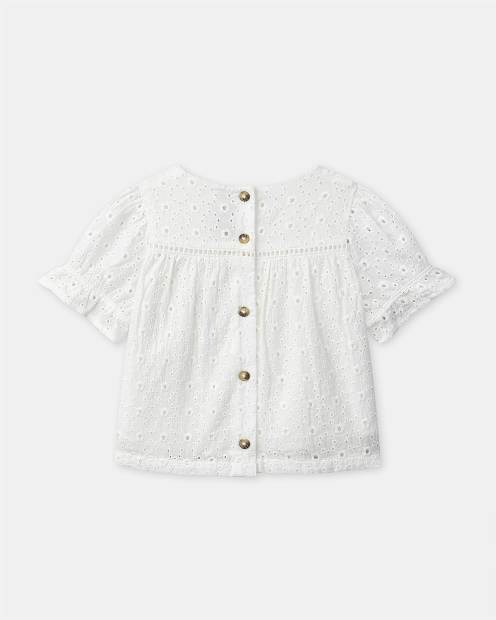 Blouse manches courtes brodée Coloris écru Sergent Major