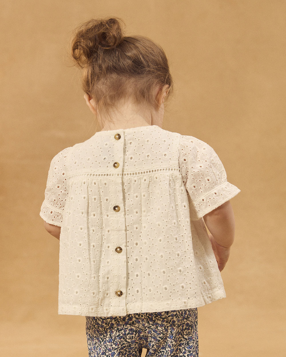 Blouse manches courtes brodée Coloris écru Sergent Major