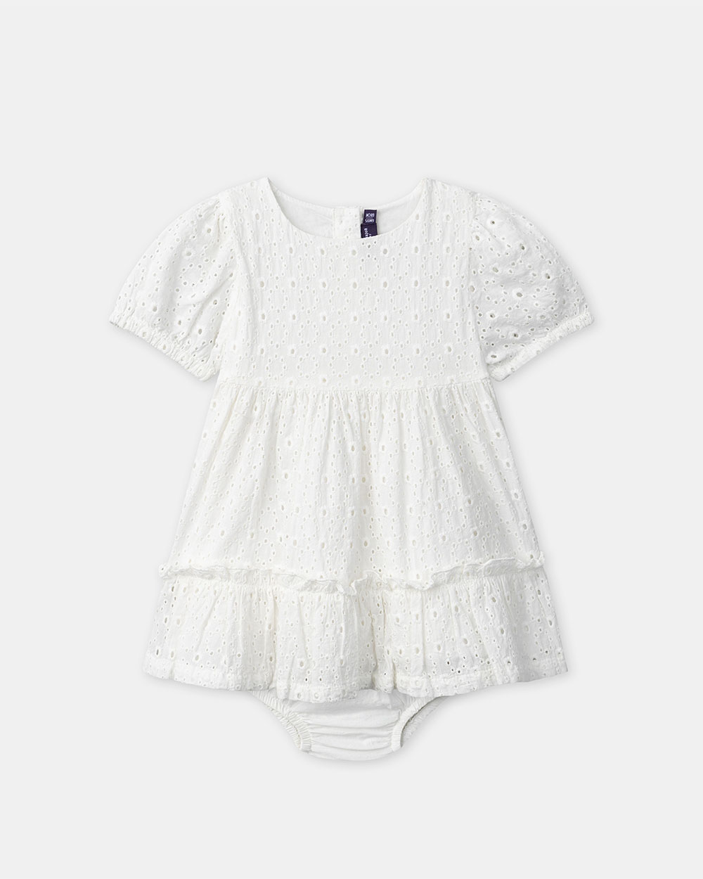 Robe et bloomer brodée Coloris écru Sergent Major