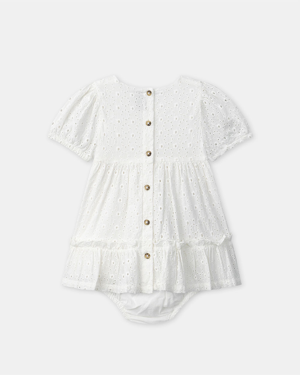 Robe et bloomer brodée Coloris écru Sergent Major