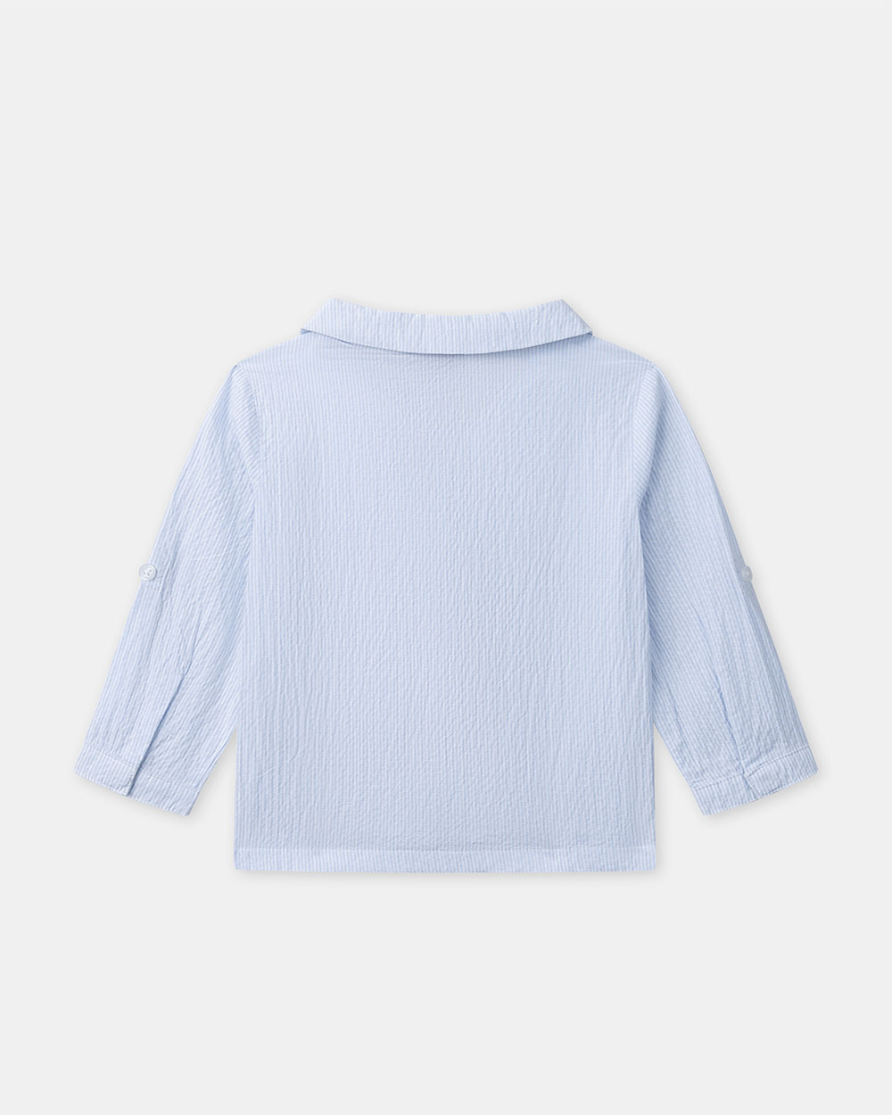 Chemise rayée à manches retroussables Coloris bleu Sergent Major