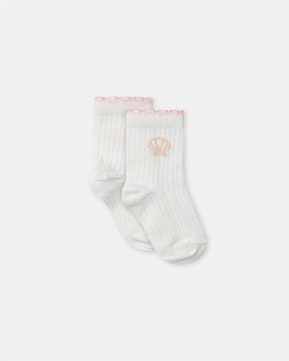 Chaussettes côtelées coquillage Coloris écru Sergent Major