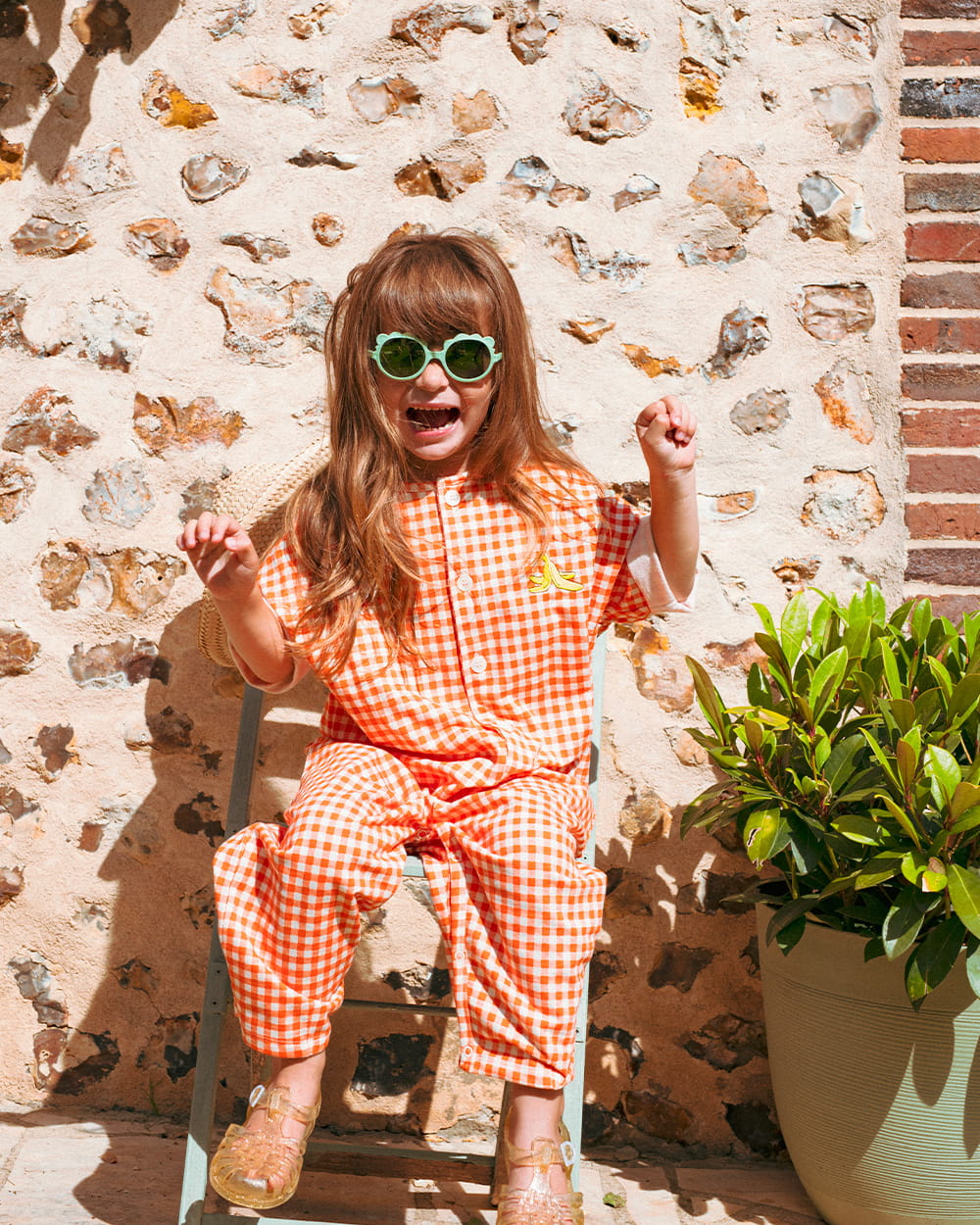 Lunettes de soleil bébé Lion 0-1 an Coloris sauge Ki Et La
