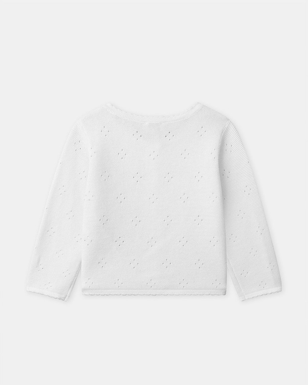 Cardigan en maille ajourée Coloris écru Sergent Major