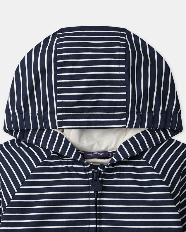 Imperméable 3-en-1 à rayures Coloris bleu marine Sergent Major