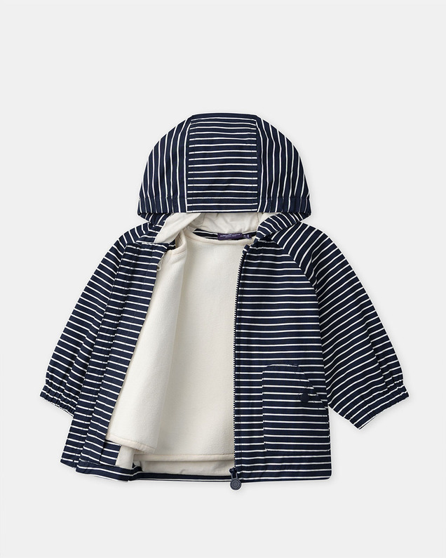 Imperméable 3-en-1 à rayures Coloris bleu marine Sergent Major