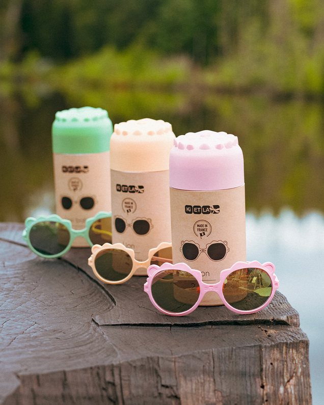 Lunettes de soleil bébé Lion 0-1 an Coloris sauge Ki Et La