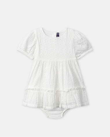 Robe et bloomer brod&eacute;e Coloris &eacute;cru  Sergent Major
